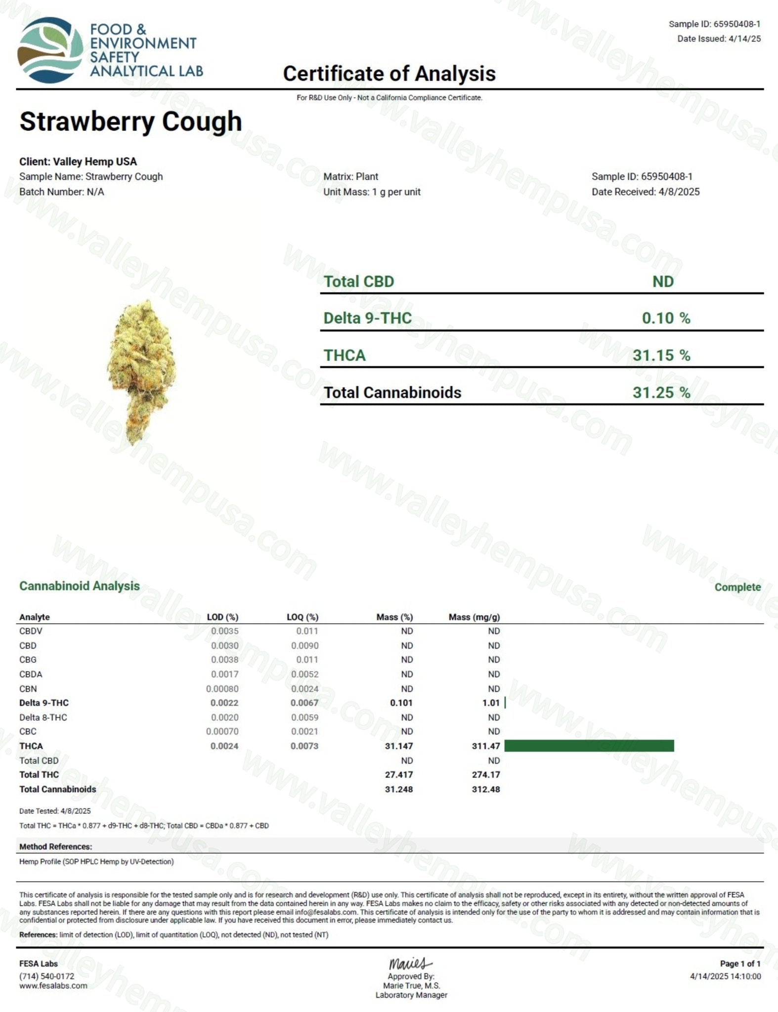 Strawberry Cough THCa Smalls (Wholesale) - VALLEY HEMP