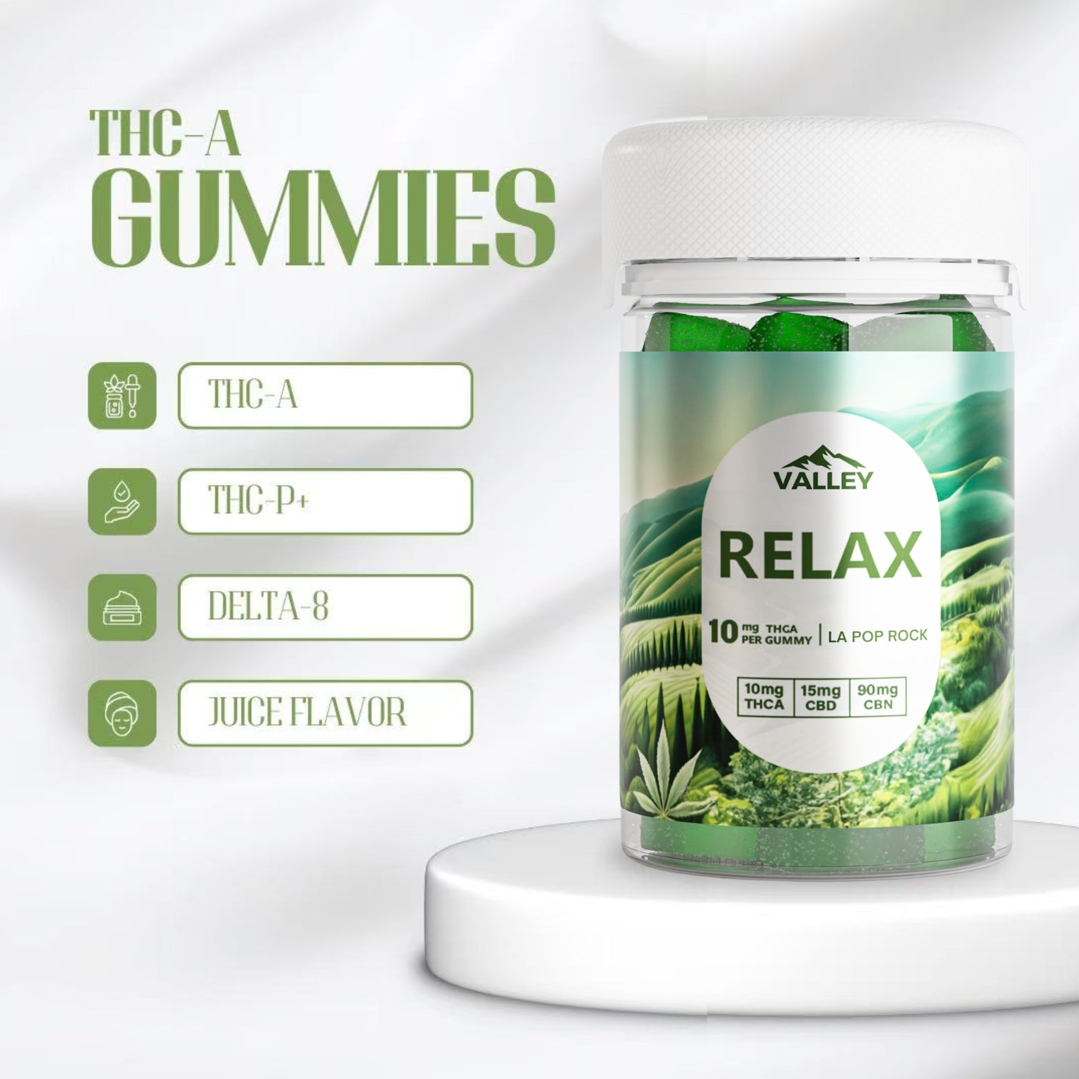 THCa RELAX Gummies 20pcs Upgraded - Valley Hemp