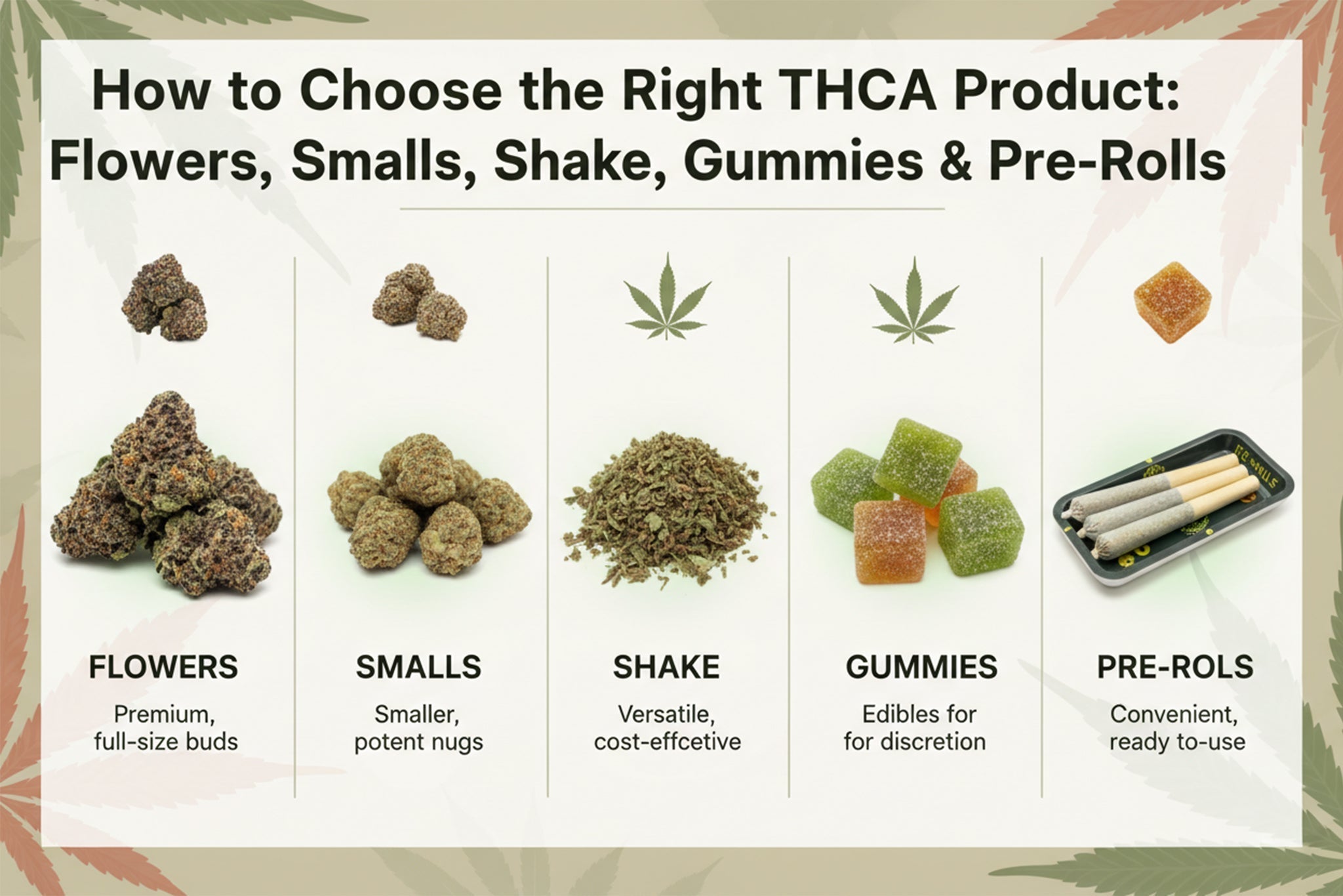 How to Choose the Right THCA Product: Flowers, Smalls, Shake, Gummies & Pre-Rolls - Valley Hemp