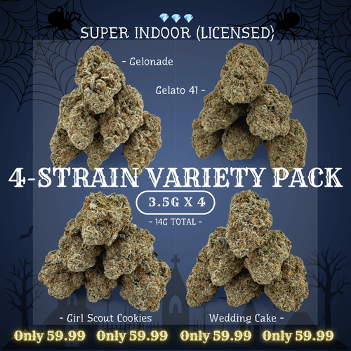 3.5G × 4 Super Indoor Strain Pack–$59.99 - Valley Hemp