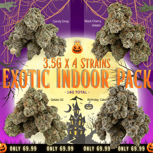 3.5G x 4 Strains Exotic Indoor Pack-$69.99 - Valley Hemp