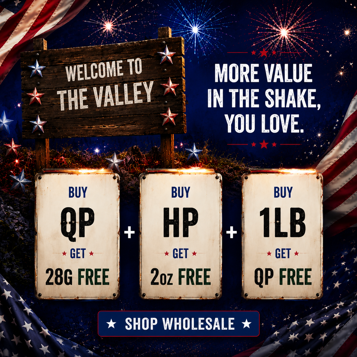 Welcome to The Valley — BOGO specials