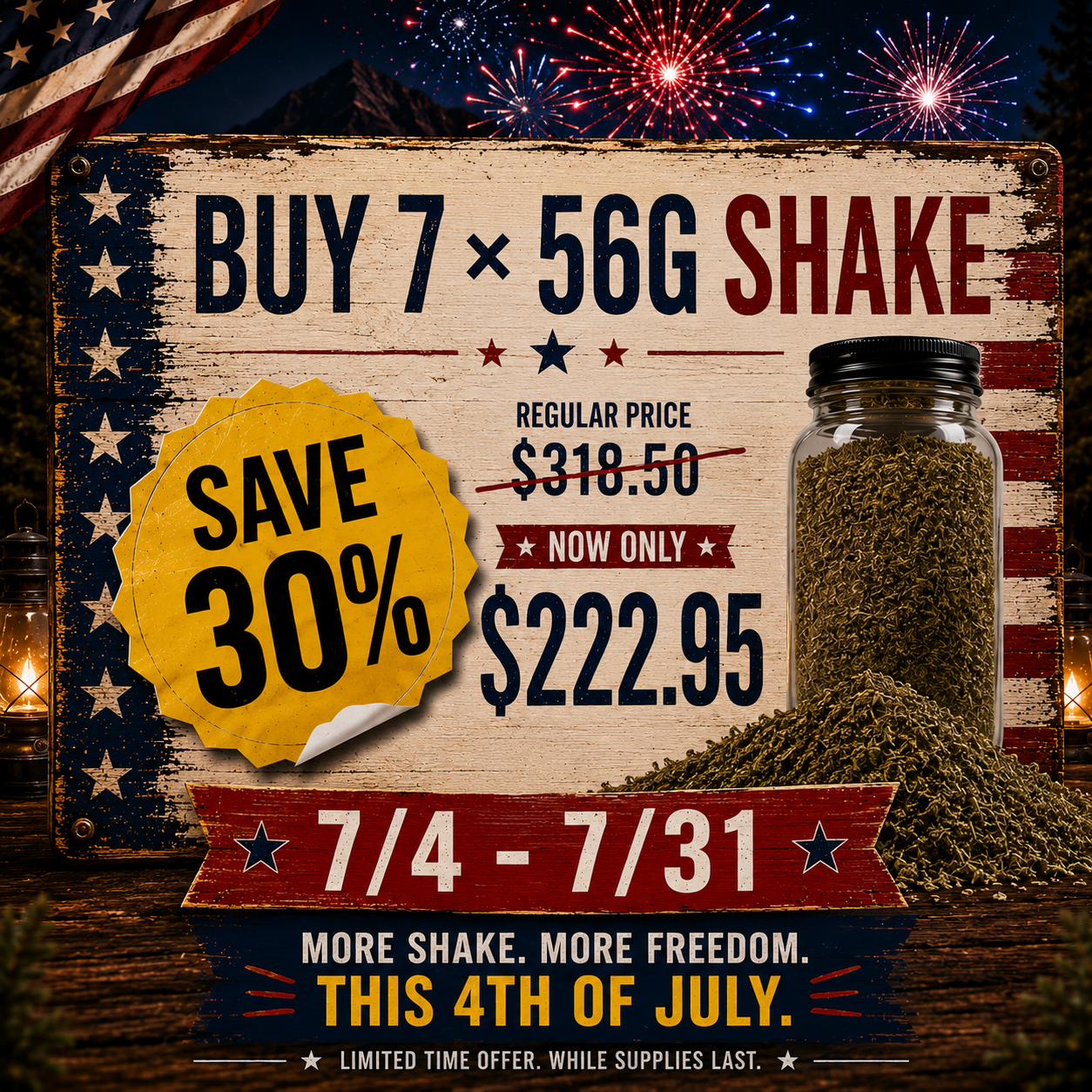 🇺🇸 4th of July 7-Strain Shake Bundle (Save30%)