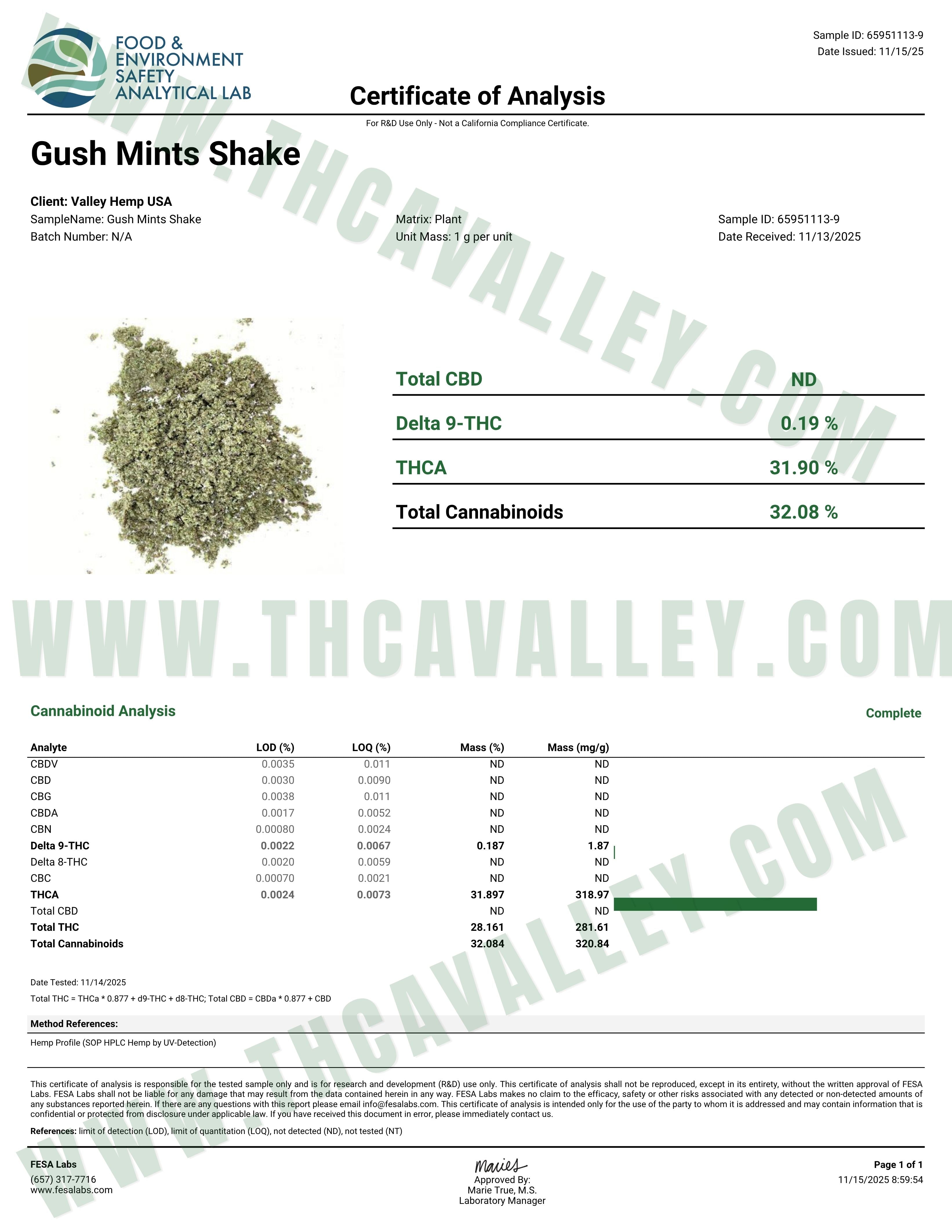 No6 New. Gush Mints THCa Shake