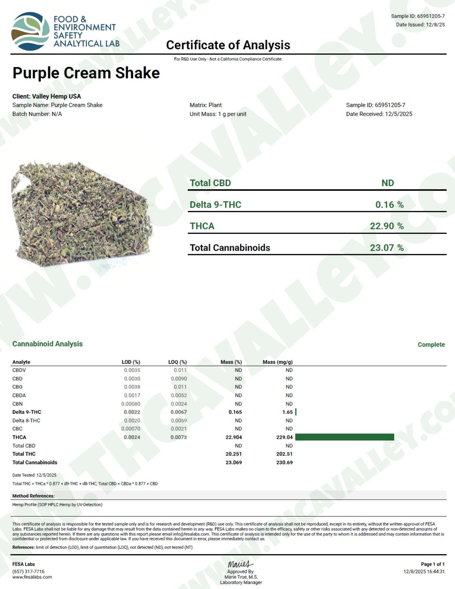 No4. Purple Cream THCa Shake
