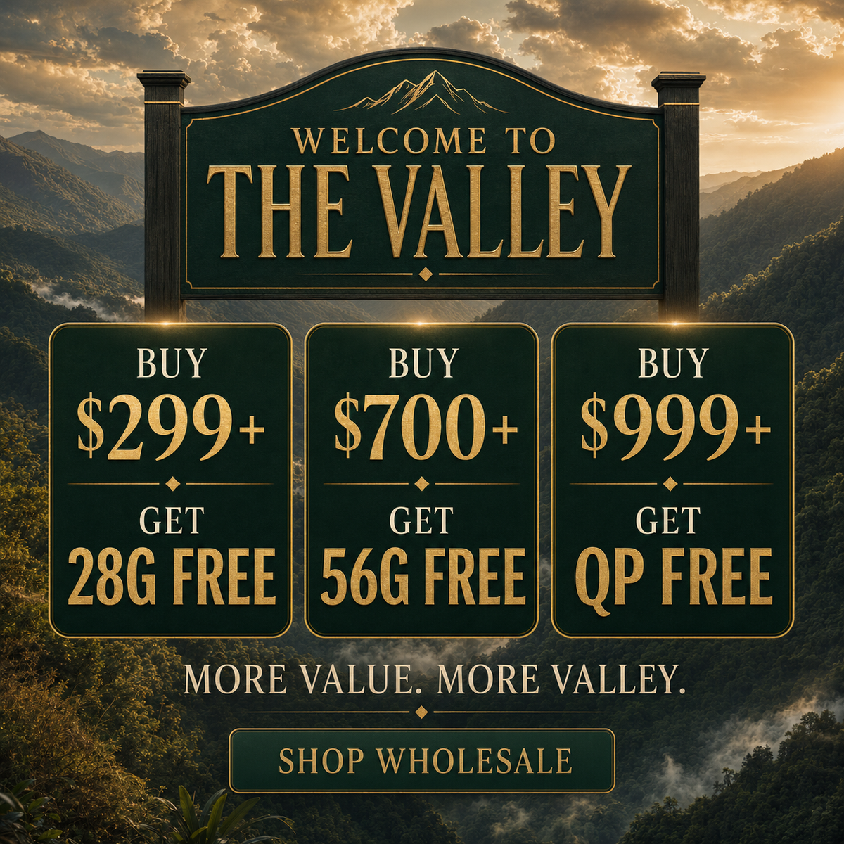 Welcome to The Valley — BOGO specials