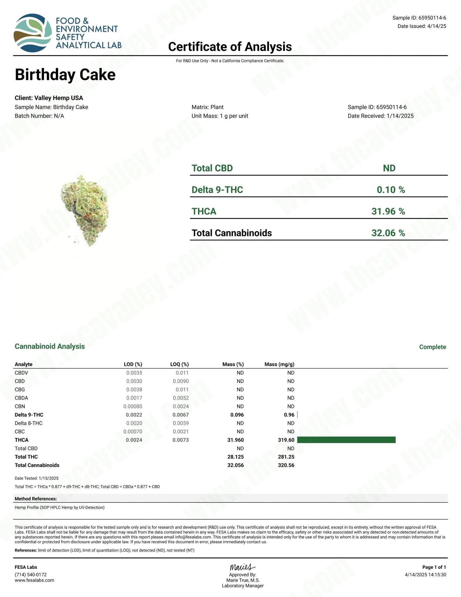 Birthday Cake - Valley Hemp