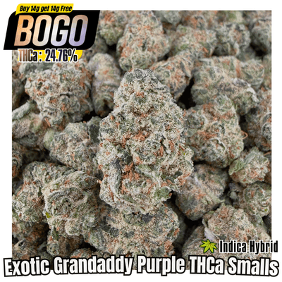 (BOGO 14G) Exotic Grandaddy Purple THCa Smalls - Valley Hemp