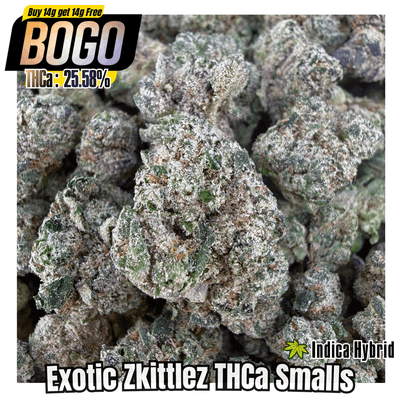 (BOGO 14G) Exotic Zkittlez THCa Smalls - Valley Hemp