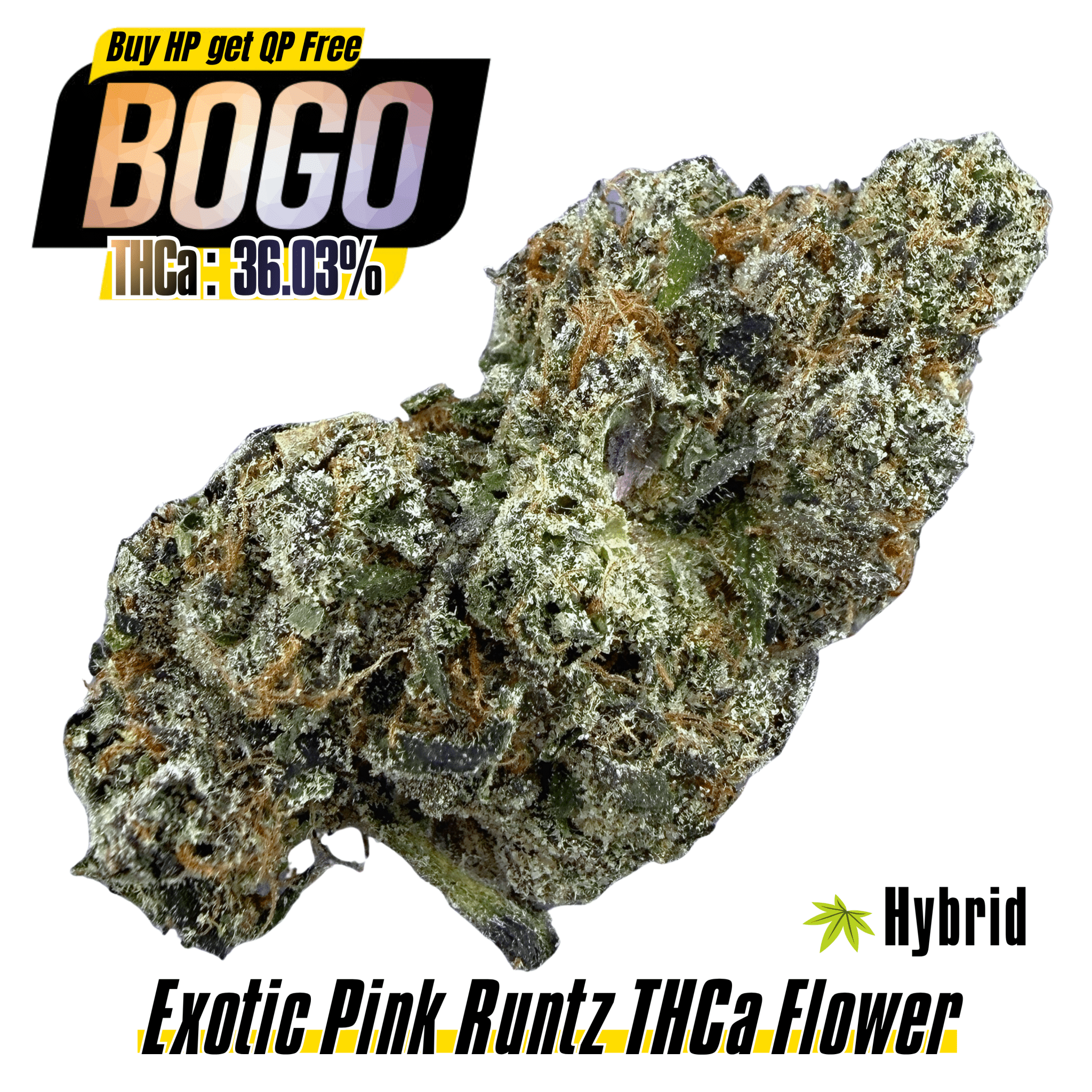 BOGO Bulk: Buy HP get QP 🍃 Exotic Pink Runtz - Valley Hemp