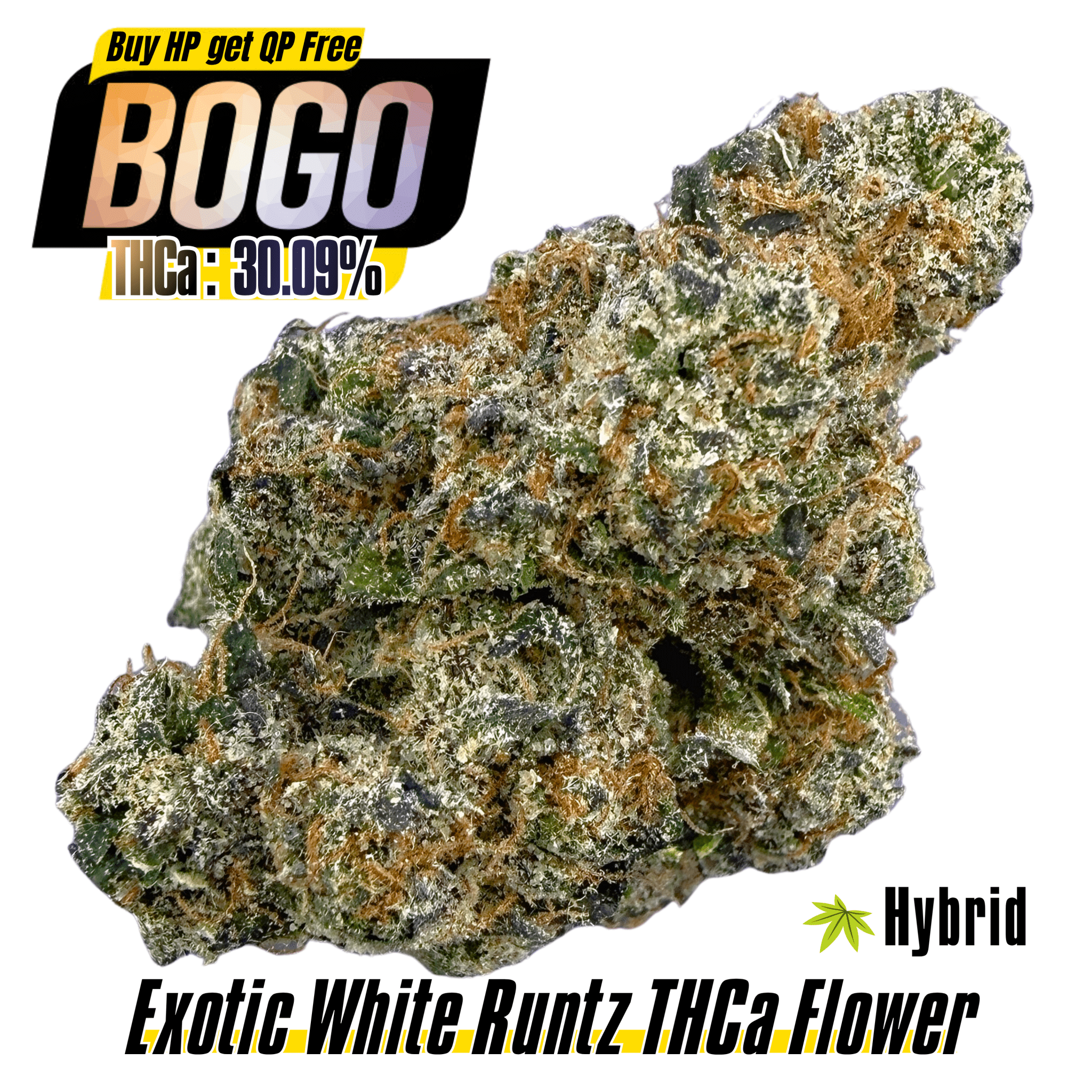 BOGO Bulk: Buy HP get QP 🍃 Exotic White Runtz - Valley Hemp