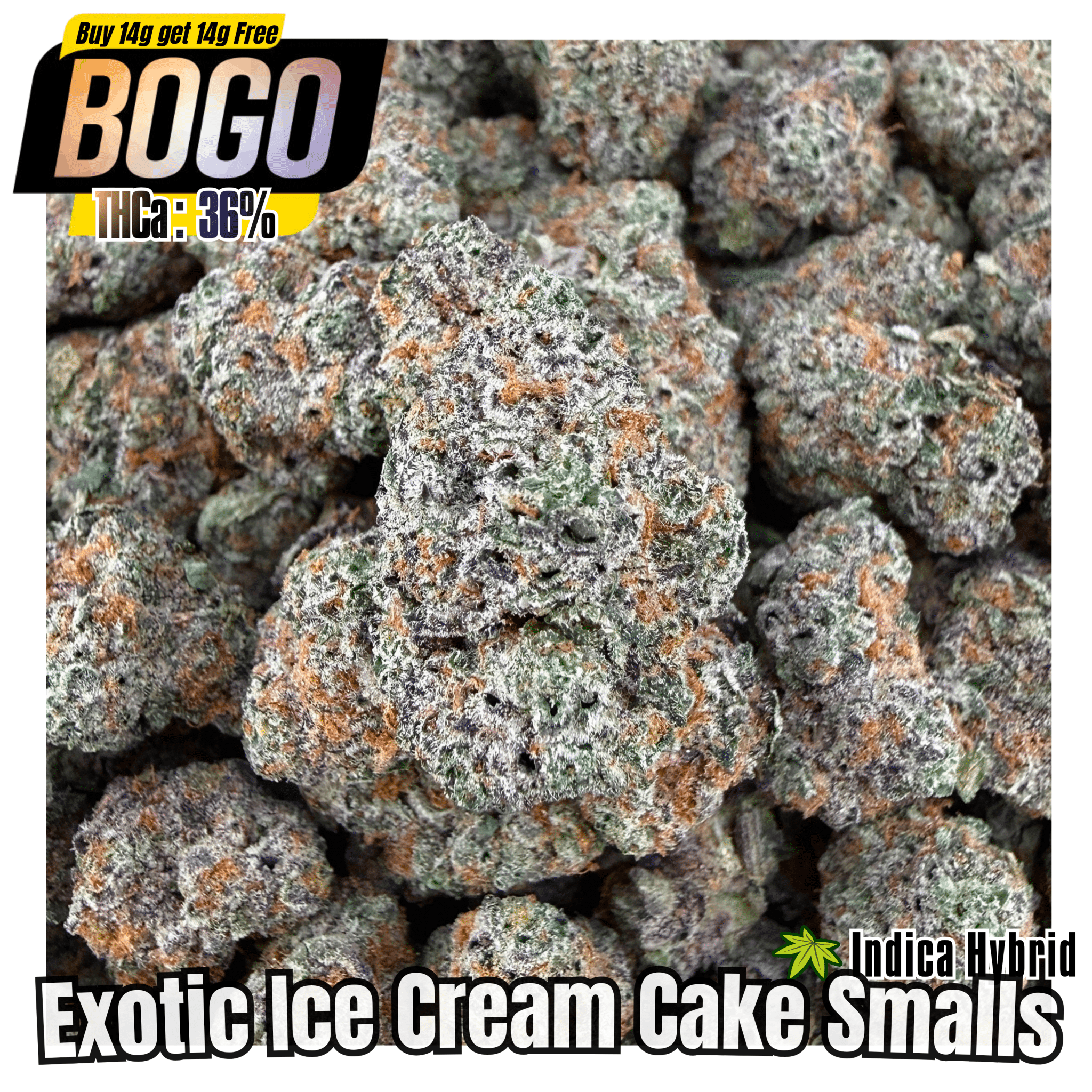 BOGO Buy 14G get 14G🔥Exotic Ice Cream Cake THCa Smalls - Valley Hemp