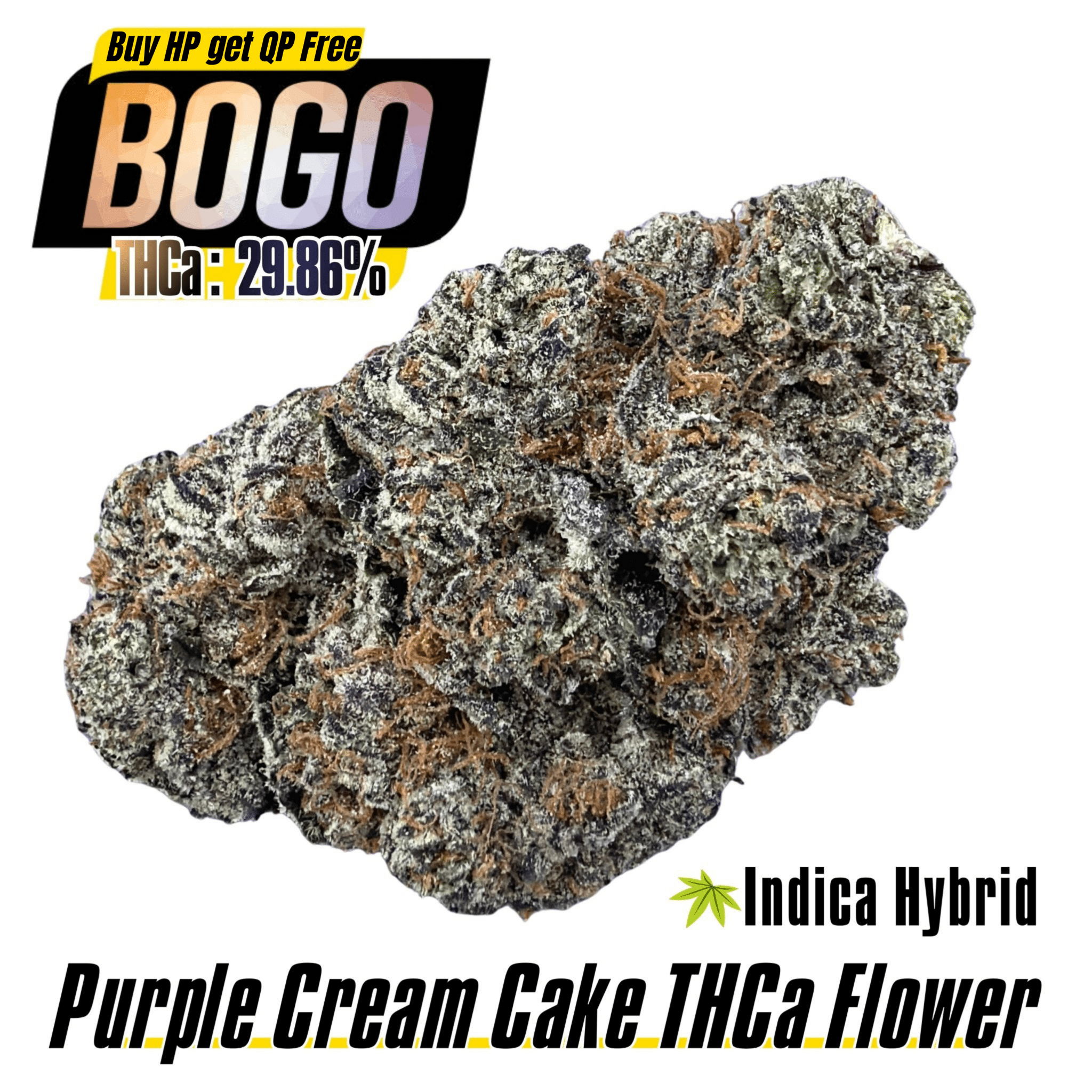 (BOGO HP Bulk) Purple Cream Cake- Indica Hybrid - Valley Hemp