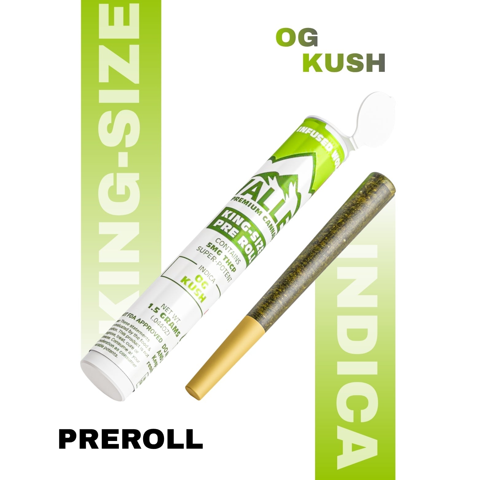 King Size Pre - roll OG Kush - Valley Hemp
