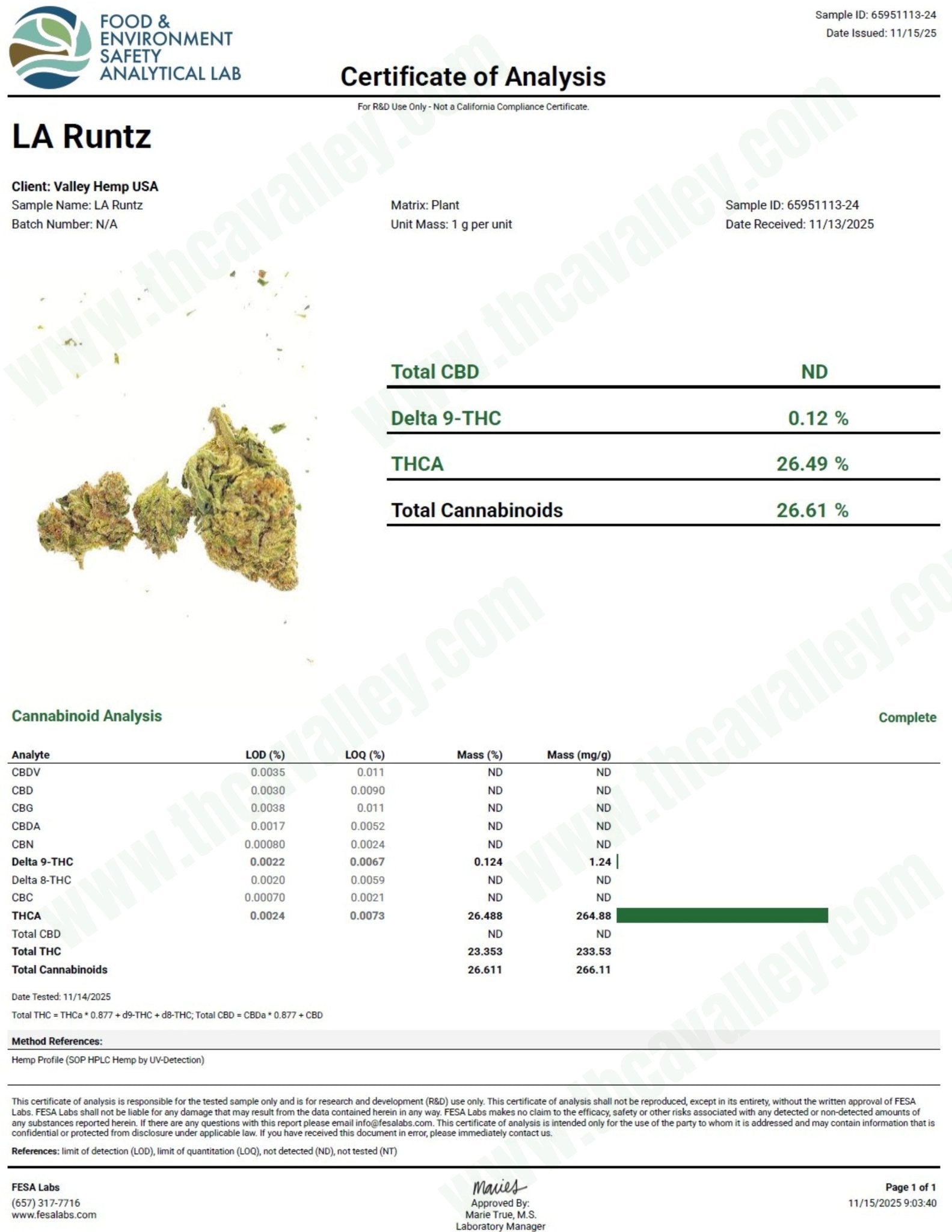 LA Runtz THCa Exotic Smalls - Valley Hemp