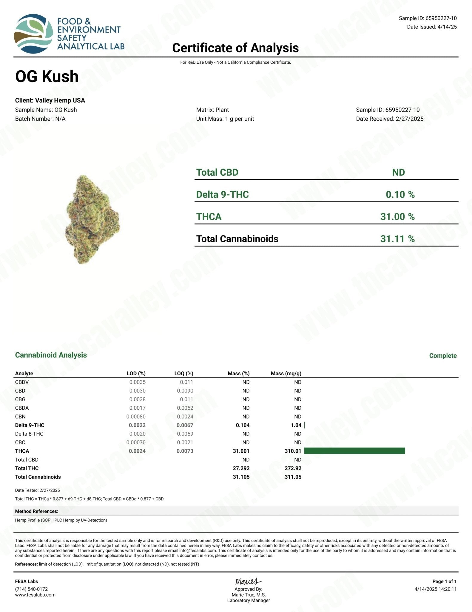 OG Kush THCa Exotic Smalls - Valley Hemp