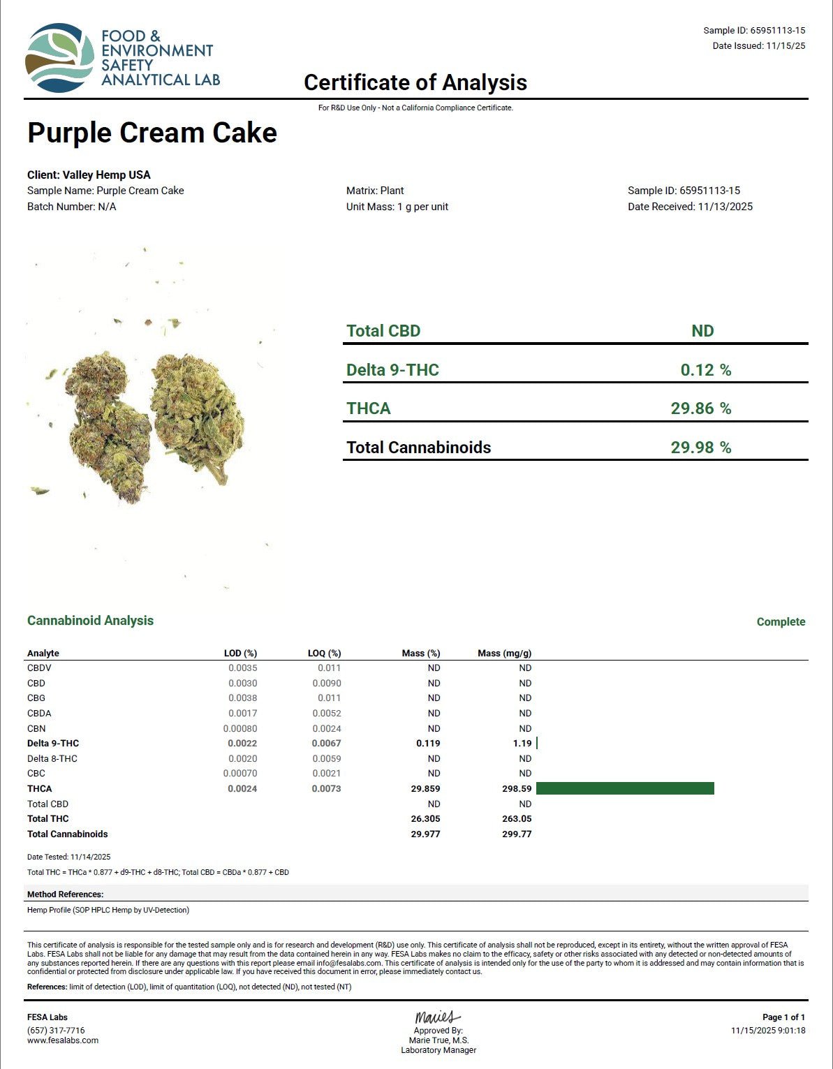 Purple Cream Cake - Valley Hemp