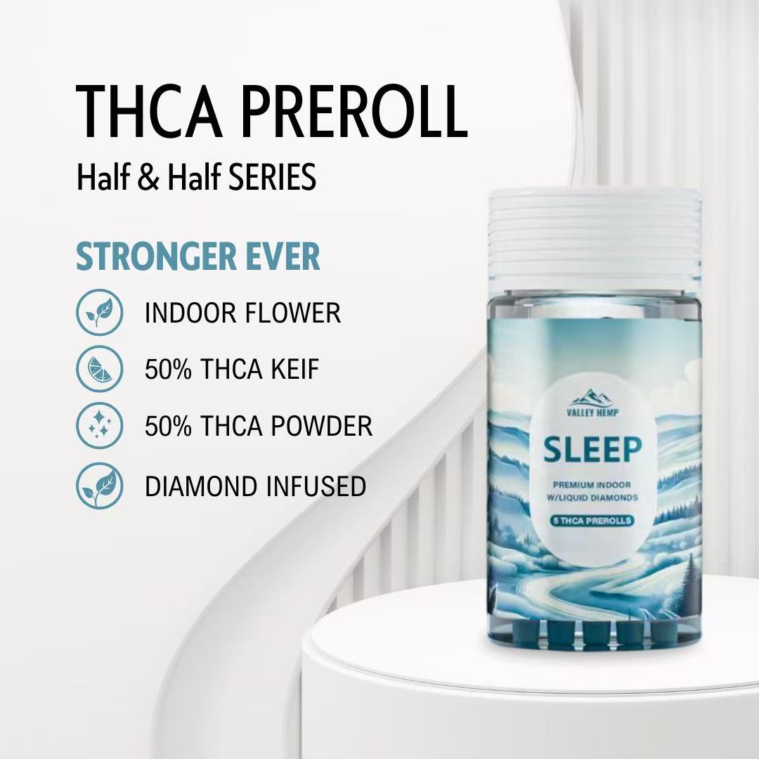 THCA HALF& HALF PREROLL - MARSHMELLO DERAM - VALLEY HEMP