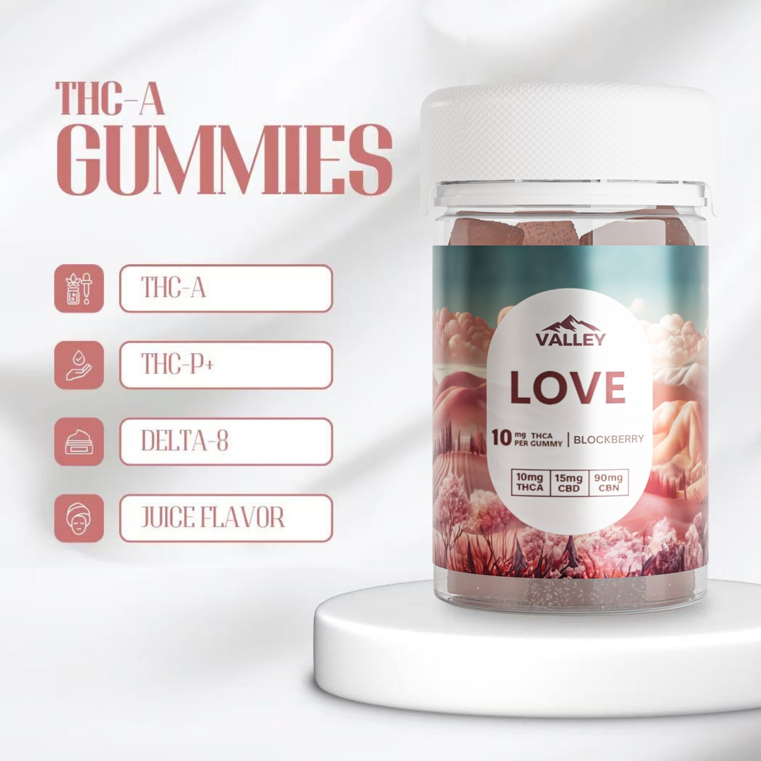 THCa LOVE Gummies 20pcs Upgraded - Valley Hemp