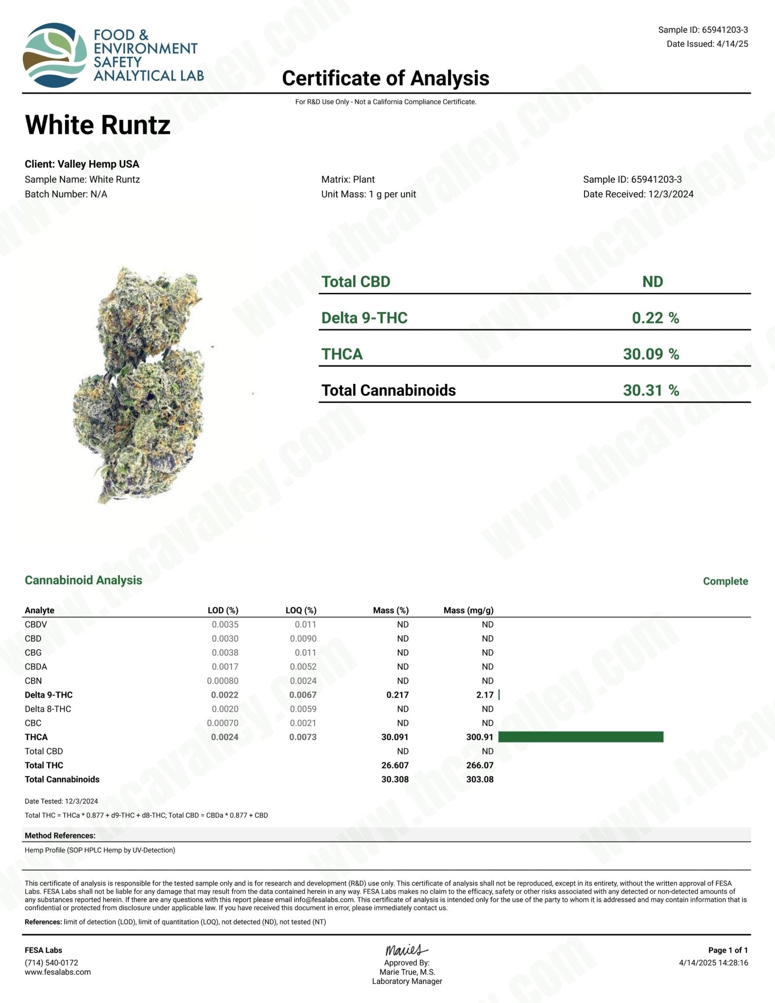 White Runtz - Valley Hemp